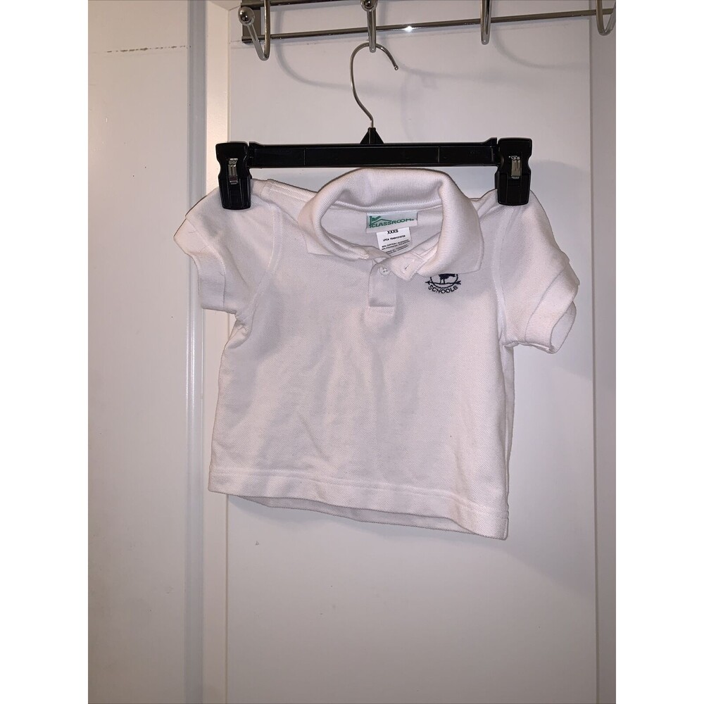 Classroom Boys Size XXXS Uniform Polo Shirt "Primrose Schools" White